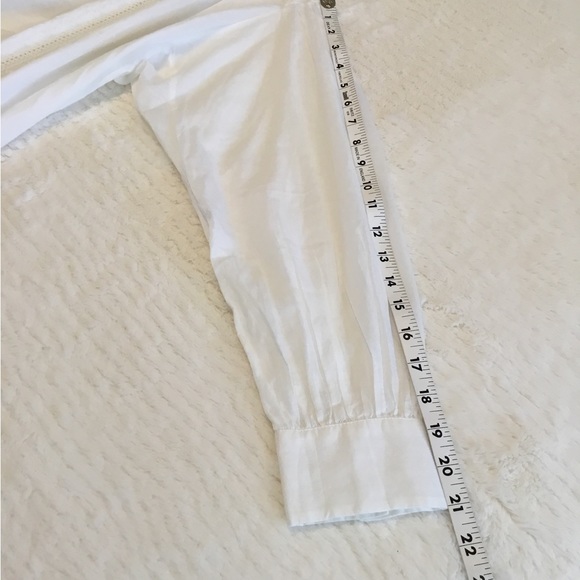 Nili Lotan Selene Embroidered Cotton White Blouse Sz.M - Picture 7 of 12